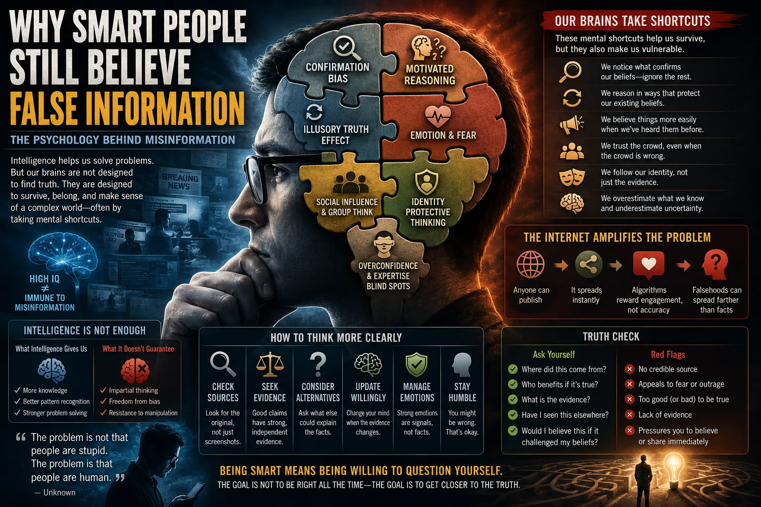 Why Smart People Still Believe False Information: The Psychology Behind Misinformation