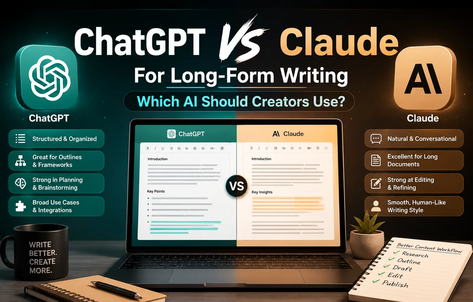 ChatGPT vs Claude for Long-Form Writing: Which AI Should Creators Use?