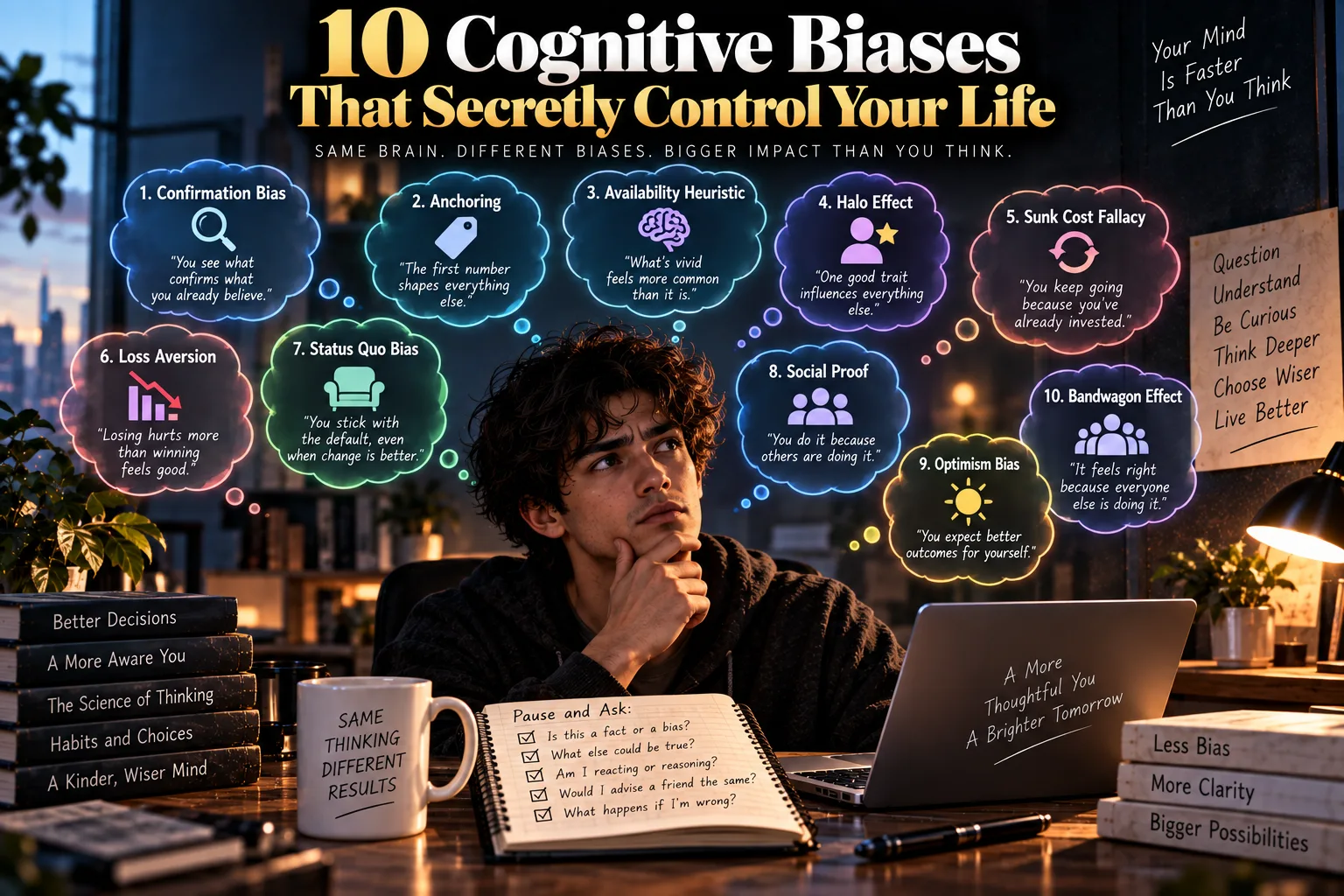 10 Cognitive Biases That Secretly Control Your Life
